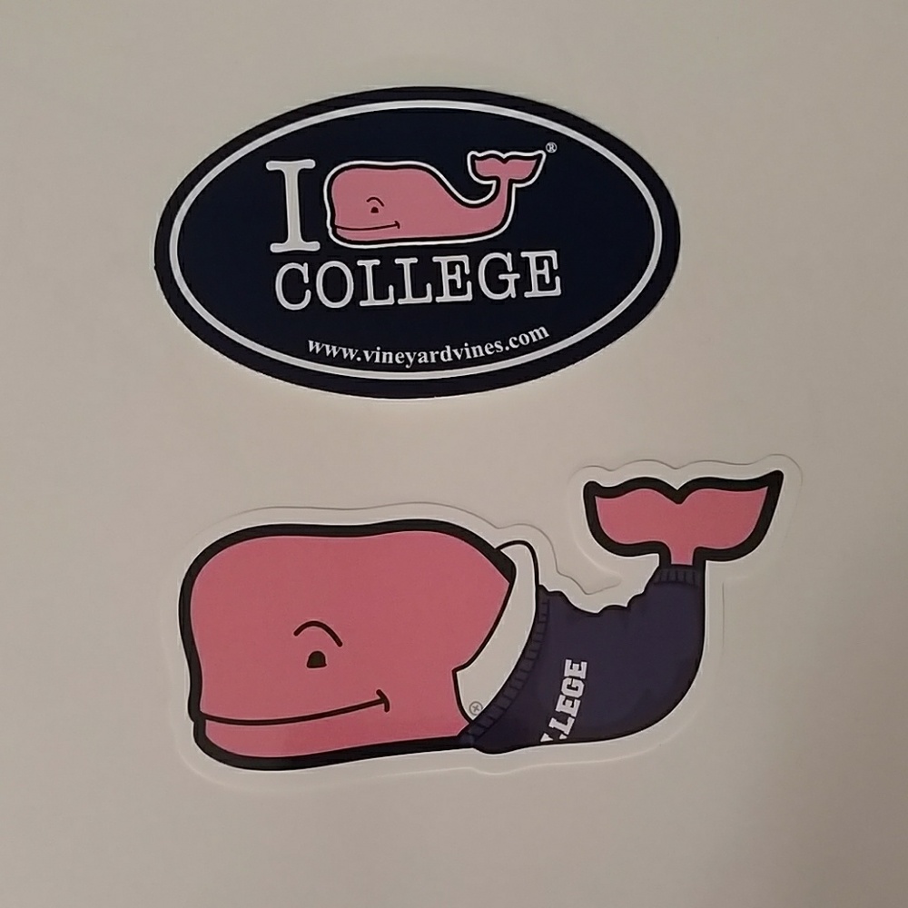 Vineyard Vines College Stickers Set of 2